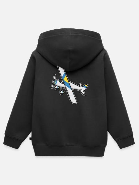Ferngesteuertes Flugzeug Modellflugzeug - Kinder Premium Organic Zip Hoodie - Schwarz