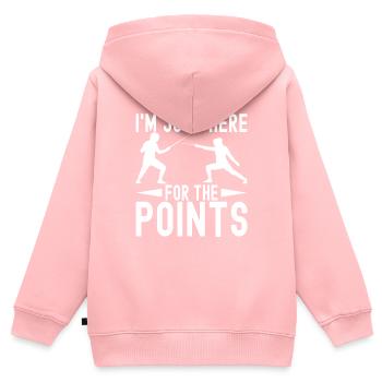 Fechten Fechtsport - Kinder Premium Organic Zip Hoodie - Rosa - Hinten - AI Model Kid Female (0cm)