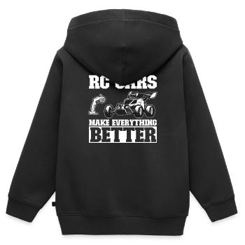 RC Car Remote Control Car - Kids Premium Organic Zip-up Hoodie - black - Back - AI Model Kid Male (0cm)