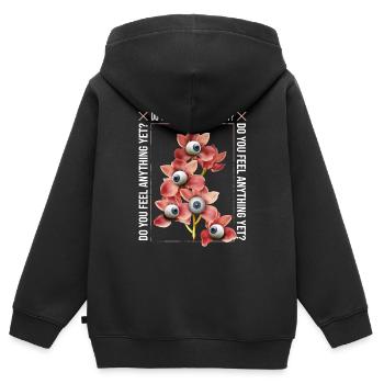 Ressentez-vous encore quelque chose - Sweat Premium à capuche zippé enfant bio - noir - Dos - AI Model Kid Male (0cm)