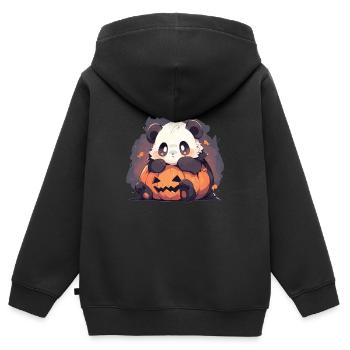 Panda Pandas Pandabären Baby Panda Tiere - Kinder Premium Organic Zip Hoodie - Schwarz - Hinten - AI Model Kid Male (0cm)