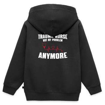 Retired accident nurse - Kids Premium Organic Zip-up Hoodie - black - Back - AI Model Kid Male (0cm)