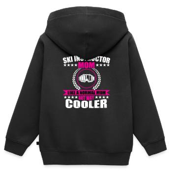 Skilehrer Mama Outfit Muttertag - Kinder Premium Organic Zip Hoodie - Schwarz - Hinten - AI Model Kid Male (0cm)
