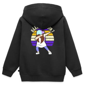 7 Jahre Mädchen Geschenk 7. Geburtstag Sieben - Kinder Premium Organic Zip Hoodie - Schwarz - Hinten - AI Model Kid Male (0cm)