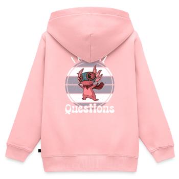 Retro Axolotl amphibian cute kids boys wrestling - Kinder Premium Organic Zip Hoodie - Rosa - Hinten - AI Model Kid Female (0cm)