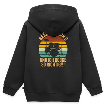 8 Jahre Junge Geschenk 8. Geburtstag Acht Achter - Kinder Premium Organic Zip Hoodie - Schwarz - Hinten - AI Model Kid Male (0cm)