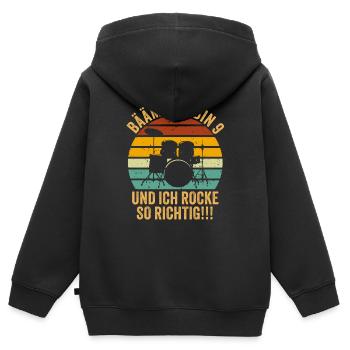 9 Jahre Junge Geschenk 9. Geburtstag Neun Neunter - Kinder Premium Organic Zip Hoodie - Schwarz - Hinten - AI Model Kid Male (0cm)
