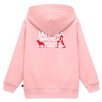 Hund Boxer Hundebesitzer Geschenkidee - Kinder Premium Organic Zip Hoodie - Rosa - Hinten - AI Model Kid Female (0cm)
