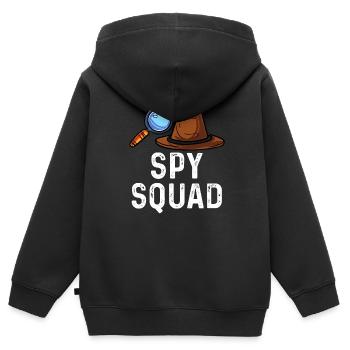 spy squad Design for a fan of spionage - Kids Premium Organic Zip-up Hoodie - black - Back - AI Model Kid Male (0cm)