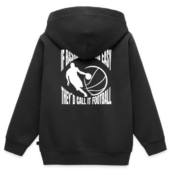 Basketball Basketballspieler Basketballteam - Kinder Premium Organic Zip Hoodie - Schwarz - Hinten - AI Model Kid Male (0cm)