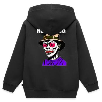 HALLOWEEN NO PSYCHO - Sweat Premium à capuche zippé enfant bio - noir - Dos - AI Model Kid Male (0cm)