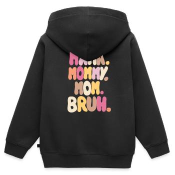 Umarmen Sie die Mutterschaft mit unserem Mom - Kinder Premium Organic Zip Hoodie - Schwarz - Hinten - AI Model Kid Male (0cm)