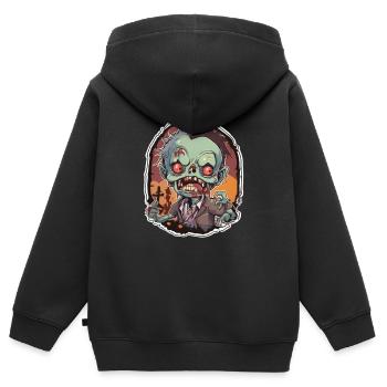 Zombie Zombie Halloween Zombie Kostüm Untote - Kinder Premium Organic Zip Hoodie - Schwarz - Hinten - AI Model Kid Male (0cm)