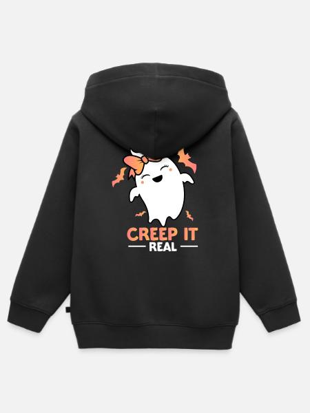Halloween Kostüm Halloweenparty - Kinder Premium Organic Zip Hoodie - Schwarz