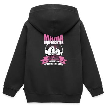 Mutter Spruch Geschenk Mama Muttertag - Kinder Premium Organic Zip Hoodie - Schwarz - Hinten - AI Model Kid Male (0cm)