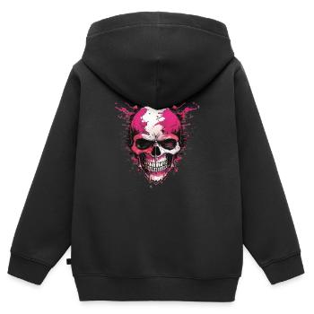 Skulls Skull Skull Skull Bones - Kids Premium Organic Zip-up Hoodie - black - Back - AI Model Kid Male (0cm)
