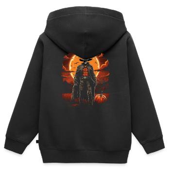 Halloween Cowboy Aventure Scary Far West - Sweat Premium à capuche zippé enfant bio - noir - Dos - AI Model Kid Male (0cm)