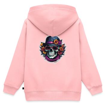 Skull Sonnenbrille Skulls Totenkopf Totenköpfe - Kinder Premium Organic Zip Hoodie - Rosa - Hinten - AI Model Kid Female (0cm)