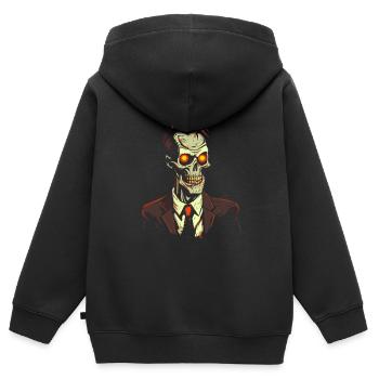 Zombie Apocalypse Gruselige Halloween Zombies - Kinder Premium Organic Zip Hoodie - Schwarz - Hinten - AI Model Kid Male (0cm)