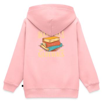 Lesezeichen sind für Quitters Buchliebhaber lustig - Kinder Premium Organic Zip Hoodie - Rosa - Hinten - AI Model Kid Female (0cm)
