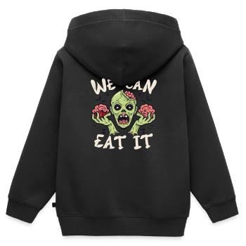 We Can Eat It Zombie Halloween Zombies - Kinder Premium Organic Zip Hoodie - Schwarz - Hinten - AI Model Kid Male (0cm)
