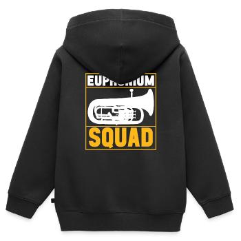 Euphonium Baryton Cor ténor - Sweat Premium à capuche zippé enfant bio - noir - Dos - AI Model Kid Male (0cm)