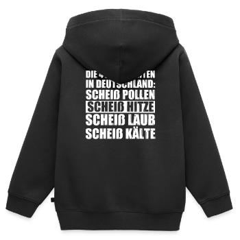 Die 4 Jahreszeiten In Deutschland - Kinder Premium Organic Zip Hoodie - Schwarz - Hinten - AI Model Kid Male (0cm)