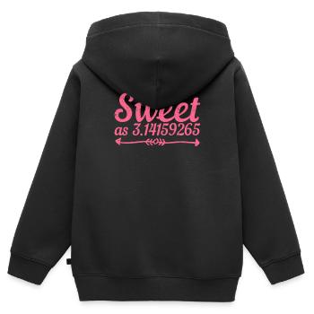 Süß wie Kuchen Pi-Tag Witz Mathe-Liebhaber lustig - Kinder Premium Organic Zip Hoodie - Schwarz - Hinten - AI Model Kid Male (0cm)