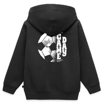 Spieltag Vater Sohn American Football Volleyball - Kinder Premium Organic Zip Hoodie - Schwarz - Hinten - AI Model Kid Male (0cm)
