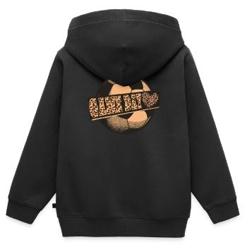 Leopard Game Day American Football Volleyball - Kinder Premium Organic Zip Hoodie - Schwarz - Hinten - AI Model Kid Male (0cm)