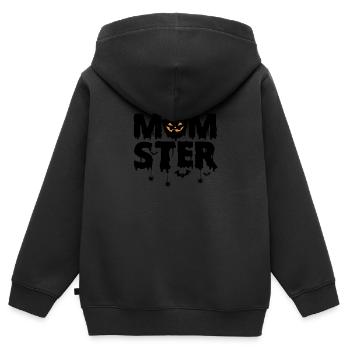 Costume d’Halloween - Maman Drôle Mom Ster - Sweat Premium à capuche zippé enfant bio - noir - Dos - AI Model Kid Male (0cm)