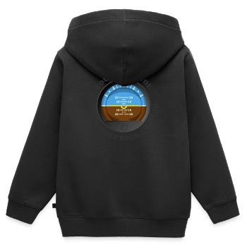 Ihre Fluglage bestimmt Ihre Höhe - Luftfahrt - Kinder Premium Organic Zip Hoodie - Schwarz - Hinten - AI Model Kid Male (0cm)