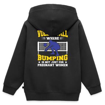 Spiker Volleyball où les bosses ne sont pas seulement pour les RP - Sweat Premium à capuche zippé enfant bio - noir - Dos - AI Model Kid Male (0cm)