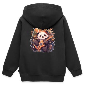 Panda Panda Ours Panda Bébé Pandas Panda Animal - Sweat Premium à capuche zippé enfant bio - noir - Dos - AI Model Kid Male (0cm)