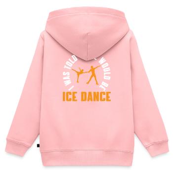 Lustiger Eistanz Spruch - Kinder Premium Organic Zip Hoodie - Rosa - Hinten - AI Model Kid Female (0cm)