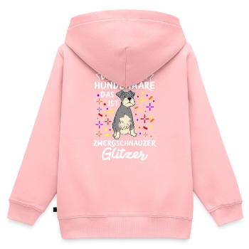 Zwergschnauzer Gassi Hundefan Hundebesitzer Hundel - Kinder Premium Organic Zip Hoodie - Rosa - Hinten - AI Model Kid Female (0cm)