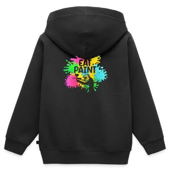 Eat Paint Splatter Funny Paintball Lover - Kids Premium Organic Zip-up Hoodie - black - Back - AI Model Kid Male (0cm)