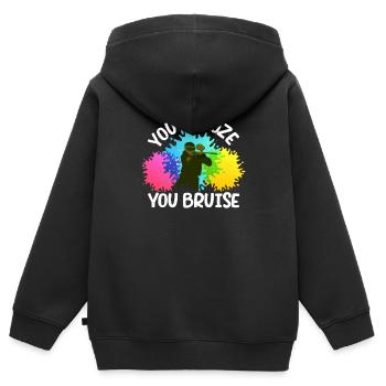 Elle somnole elle meurtris drôle de joueur de paintball - Sweat Premium à capuche zippé enfant bio - noir - Dos - AI Model Kid Male (0cm)
