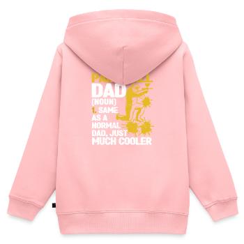Paintball Dad Définition Drôle de papa de paintball - Sweat Premium à capuche zippé enfant bio - rose - Dos - AI Model Kid Female (0cm)