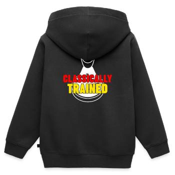 Transmission manuelle Changement de vitesse Transmission manuelle - Sweat Premium à capuche zippé enfant bio - noir - Dos - AI Model Kid Male (0cm)