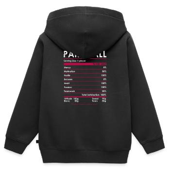 Lustige Paintball-Ernährungsdaten Paintball-Spiel - Kinder Premium Organic Zip Hoodie - Schwarz - Hinten - AI Model Kid Male (0cm)
