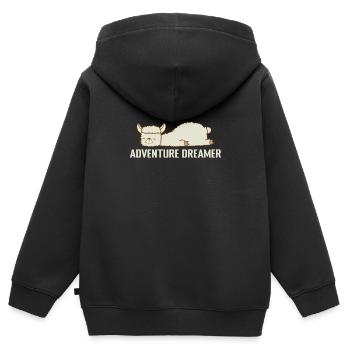 Pyjama Adventure Dreamer Pyjamas - Sweat Premium à capuche zippé enfant bio - noir - Dos - AI Model Kid Male (0cm)