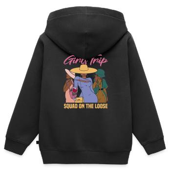 Girls Trip - Kids Premium Organic Zip-up Hoodie - black - Back - AI Model Kid Male (0cm)