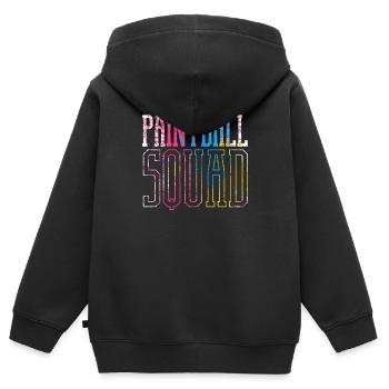 Paintball Squad Amateurs de paintball Paintballers - Sweat Premium à capuche zippé enfant bio - noir - Dos - AI Model Kid Male (0cm)