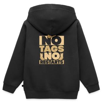 No Tags No Restarts Country Music Line Dance - Kids Premium Organic Zip-up Hoodie - black - Back - AI Model Kid Male (0cm)