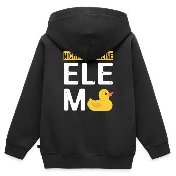 Lustiges Chemie Wissenschaft Science Elemente Ente - Kinder Premium Organic Zip Hoodie - Schwarz - Hinten - AI Model Kid Male (0cm)