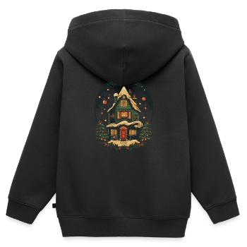 Christmas atmosphere with our home decorations - Kids Premium Organic Zip-up Hoodie - black - Back - AI Model Kid Male (0cm)