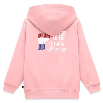 Fierté néerlandaise Drapeau néerlandais - Sweat Premium à capuche zippé enfant bio - rose - Dos - AI Model Kid Female (0cm)