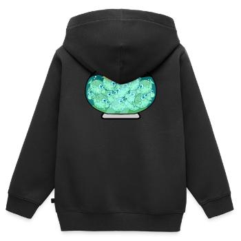 Puffer Fish Aquarium Puffer Fish - Sweat Premium à capuche zippé enfant bio - noir - Dos - AI Model Kid Male (0cm)