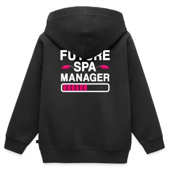 Zukünftiger Spa Manager Wellness-center - Kinder Premium Organic Zip Hoodie - Schwarz - Hinten - AI Model Kid Male (0cm)
